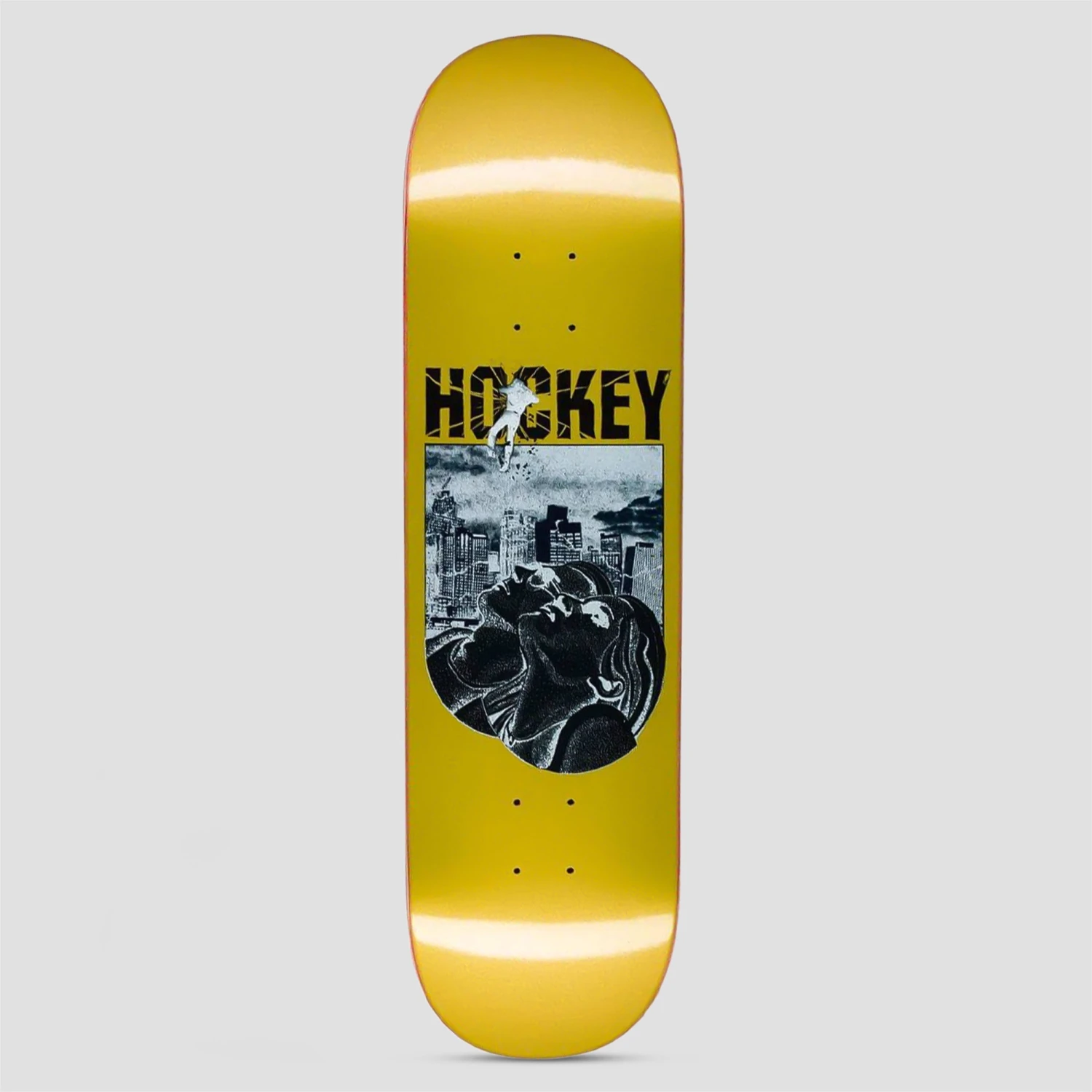 Hockey 8.25 Andrew Allen Look Up Skateboard Deck Yellow 1 Hockey 8.25 Andrew Allen Look Up Skateboard Deck Yellow