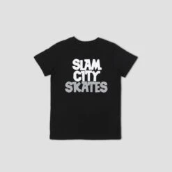 Slam City Classic Scale Logo Youth T-Shirt Black