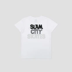 Slam City Classic Scale Logo Youth T-Shirt White