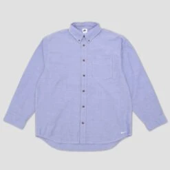 Nike SB Life Longsleeve Oxford Button Down Shirt White / Game Royal / Football Grey