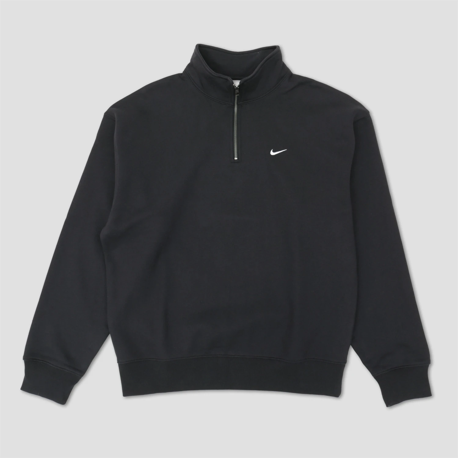 Nike Solo Swoosh 1/4 Zip Crew Black / White 1 Nike Solo Swoosh 1/4 Zip Crew Black / White