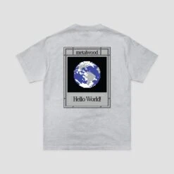Metalwood Hello World T-Shirt Heather Grey