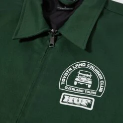 HUF X Land Cruiser Parts & Service Jacket Forest Green -Slam City Shop PARTS SERVICE JACKET FOREST GREEN JK00461 FOGRN 04