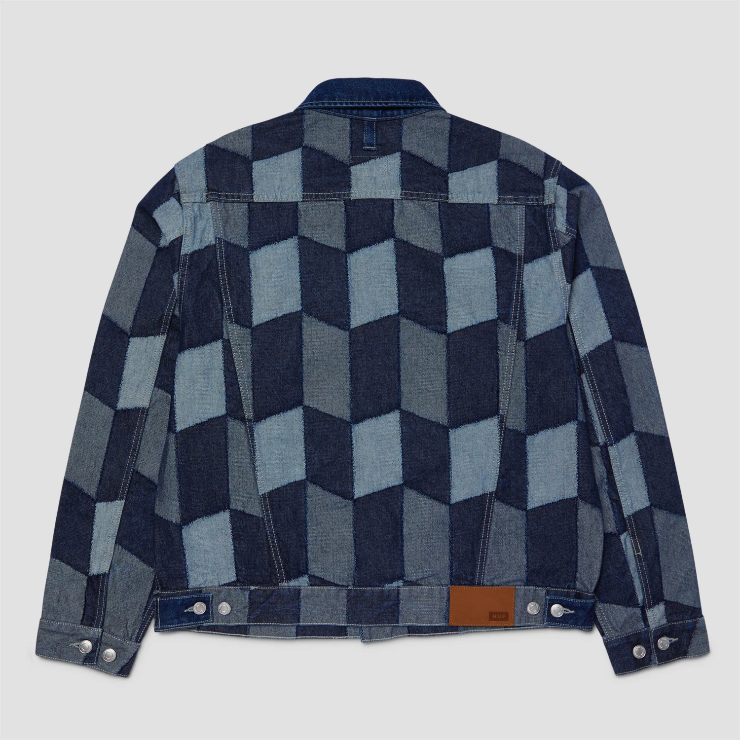 HUF Patchwork Denim Jacket Denim 3 HUF Patchwork Denim Jacket Denim - Image 3