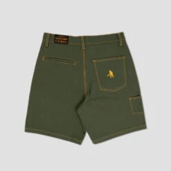 PassPort Diggers Club Shorts Olive / Gold Stitch