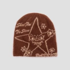 Passion Target Practice Fohair Beanie Brown