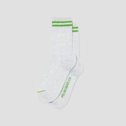 Polar Rib 2 Stripes Socks Heather Grey / Green