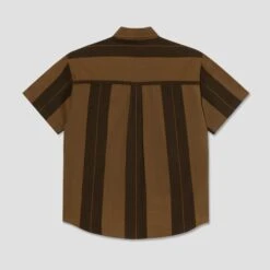 Polar Mitchell Shirt Brown Block Stripe -Slam City Shop Polar Skate Co F24 Mitchell Shirt Brown Block Stripe 2