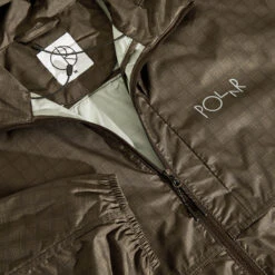 Polar Chase Shell Jacket Brown -Slam City Shop Polar Skate Co SU25 Chase Light Shell Jacket Brown 4