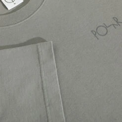 Polar Stroke Logo Contrast T-Shirt Grey 6 Polar Stroke Logo Contrast T-Shirt Grey -Slam City Shop Polar Skate Co SU25 Contrast Tee Stroke Logo Grey 3