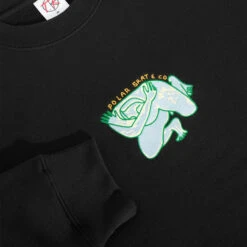 Polar Shy Bow Dave Crewneck Black -Slam City Shop Polar Skate Co SU25 Dave Crewneck Shy Bow Black 3