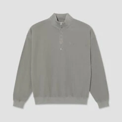 Polar Pique Half Zip Longsleeve Shirt Grey