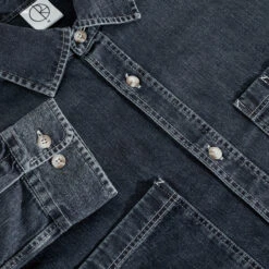 Polar Mike Longsleeve Shirt Denim Washed Blue 5 Polar Mike Longsleeve Shirt Denim Washed Blue -Slam City Shop Polar Skate Co SU25 Mike Denim Shirt 3