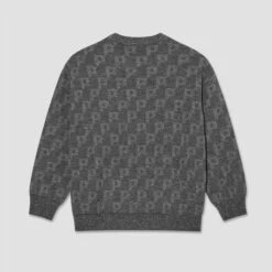 Polar George Sweater Crew P Pattern Grey -Slam City Shop Polar Skate Co W24 George Sweater P Pattern 2