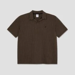 Polar Serge Polo Shirt Bouclé Brass / Black