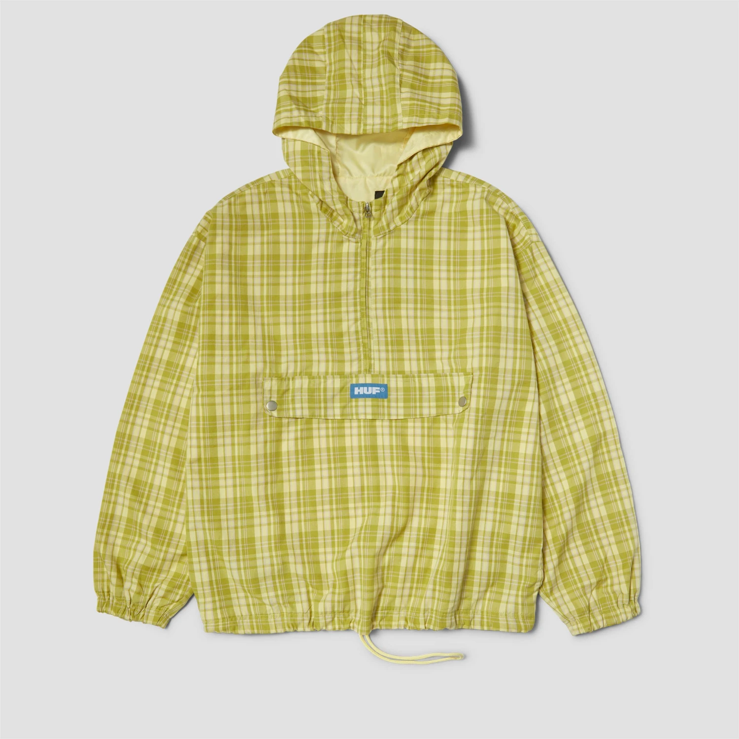 Huf Rivington Plaid Anorak Tarragon 1 Huf Rivington Plaid Anorak Tarragon