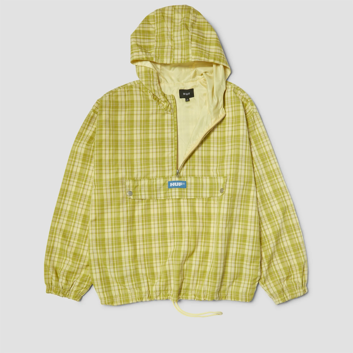 Huf Rivington Plaid Anorak Tarragon 2 Huf Rivington Plaid Anorak Tarragon - Image 2