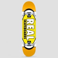 Real 7.5 Classic Oval Complete Skateboard Yellow
