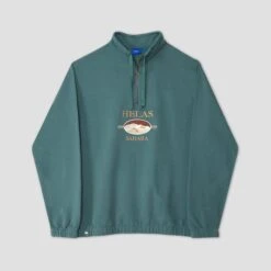 Helas Sahara Quarter Zip Khaki Green