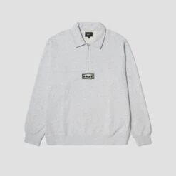 HUF Slate Quarter Zip Fleece Heather Grey