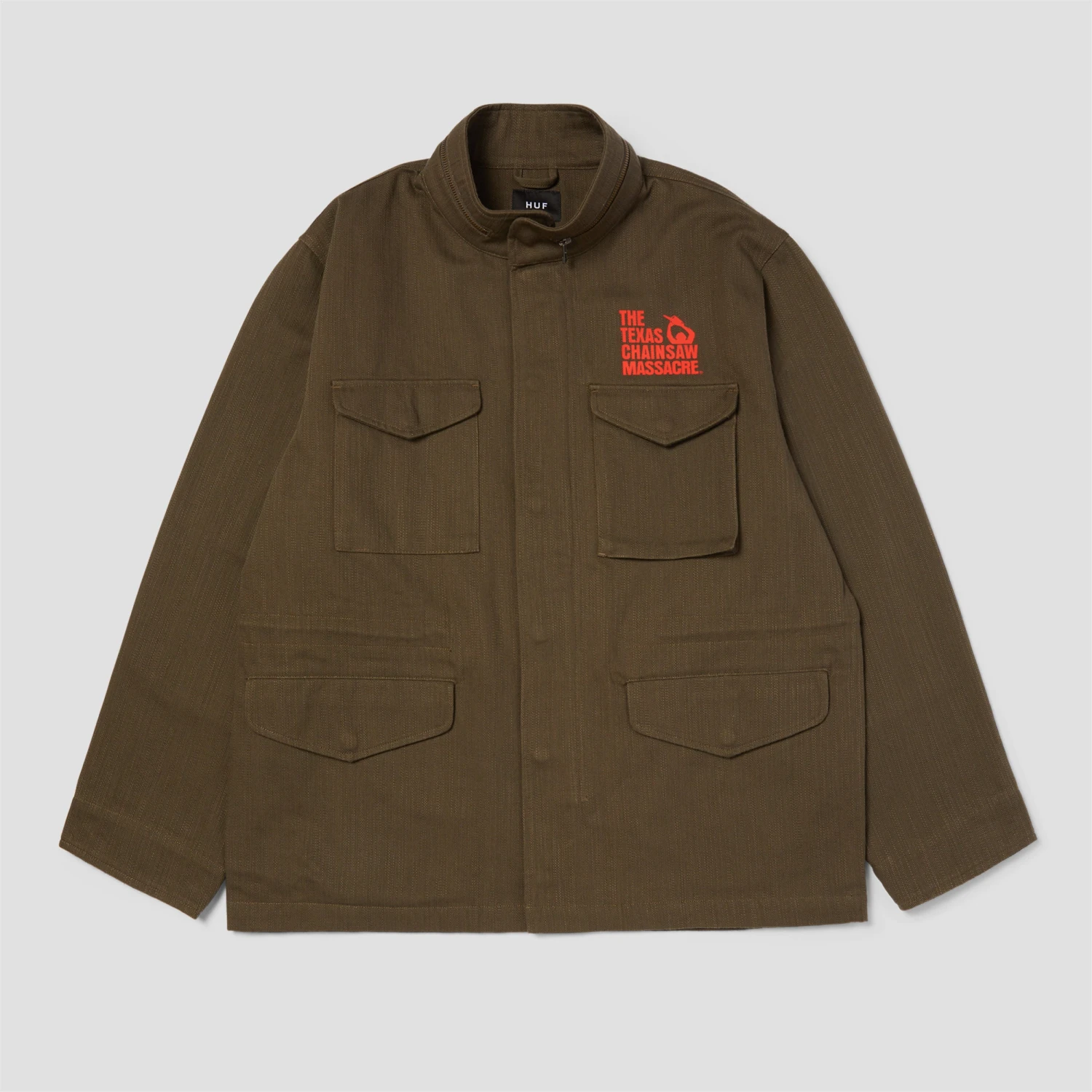 HUF X Texas Chainsaw Massacre M64 Military Jacket Green 1 HUF X Texas Chainsaw Massacre M64 Military Jacket Green