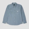 HUF Total Eclipse Chambray Shirt Light Blue