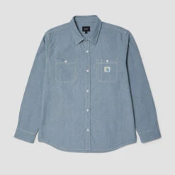 HUF Total Eclipse Chambray Shirt Light Blue