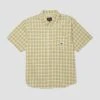 HUF Total Eclipse Shortsleeve Plaid Shirt Mustard