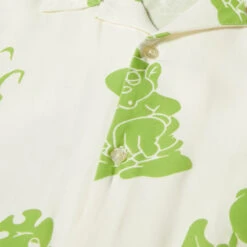 Huf Trip Flocked Shortsleeve Resort Shirt White -Slam City Shop TRIP FLOCKED S S RESORT SHIRT WHITE BU00242 WHITE 03