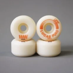 Wayward 52 Mm 101a Lucas Puig Funnel Pro Skateboard Wheels White / Orange