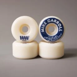Wayward 53 Mm 101a Mike Carroll Funnel Pro Skateboard Wheels White / Navy