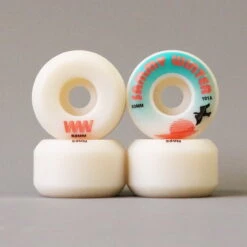 Wayward 53 Mm 101a Sammy Winter Funnel Pro Skateboard Wheels White / Red