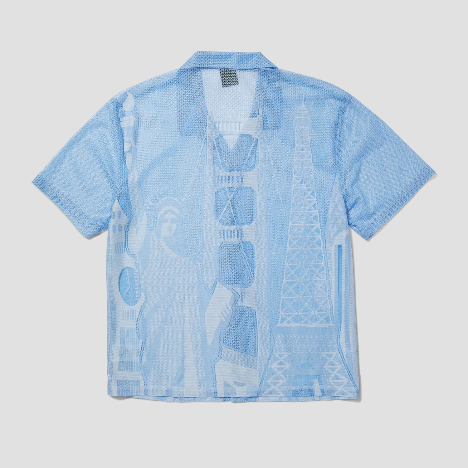 Huf World Tour Shortsleeve Lace Shirt Cloud Blue 2 Huf World Tour Shortsleeve Lace Shirt Cloud Blue - Image 2