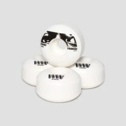 Wayward 54mm 101a Benny Fairfax Funnel Pro Skateboard Wheels White / Black