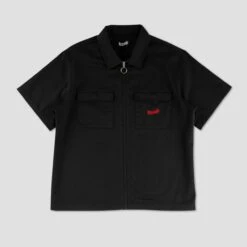 Welcome Fallen Angel Work Shirt With Back Patch Black