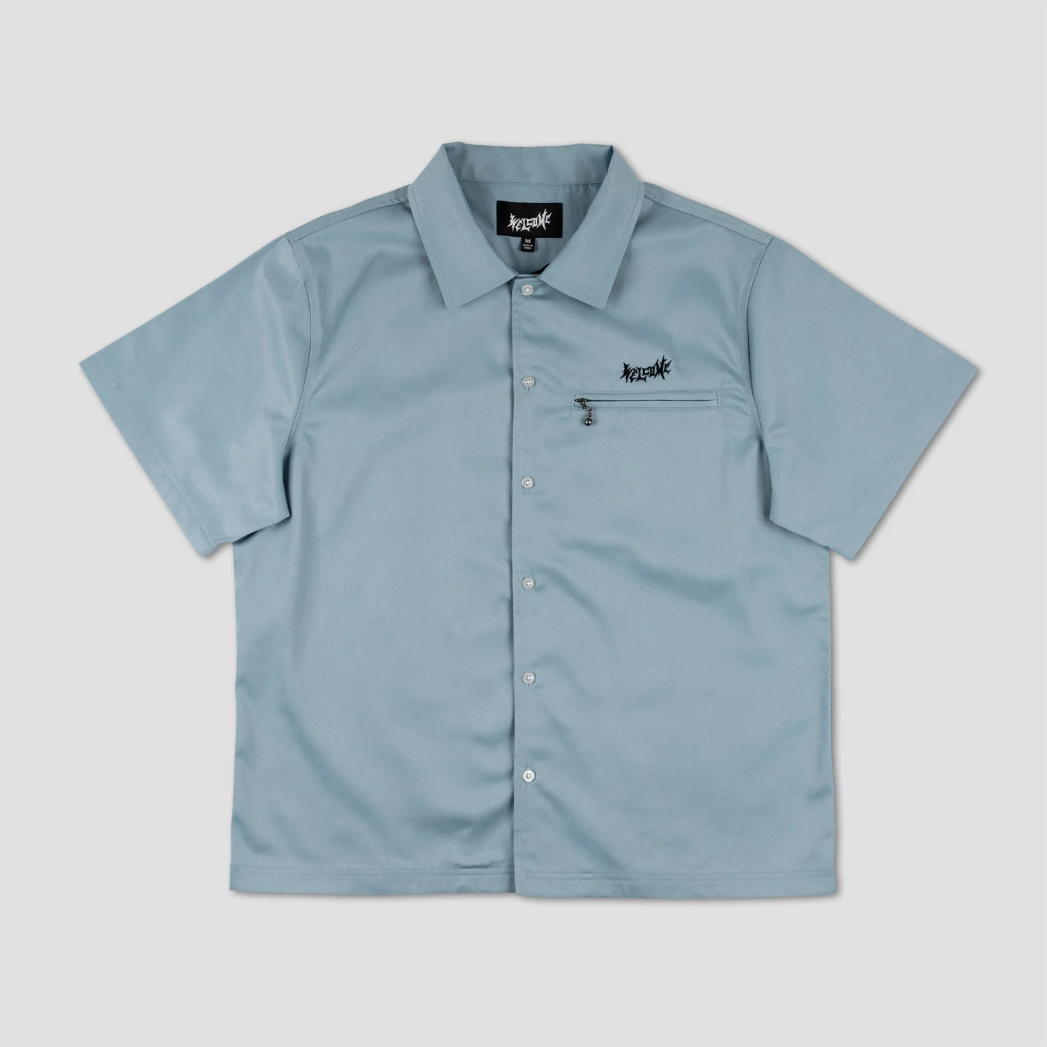 Welcome Mace Embroidered Twill Work Shirt Slate 2 Welcome Mace Embroidered Twill Work Shirt Slate - Image 2