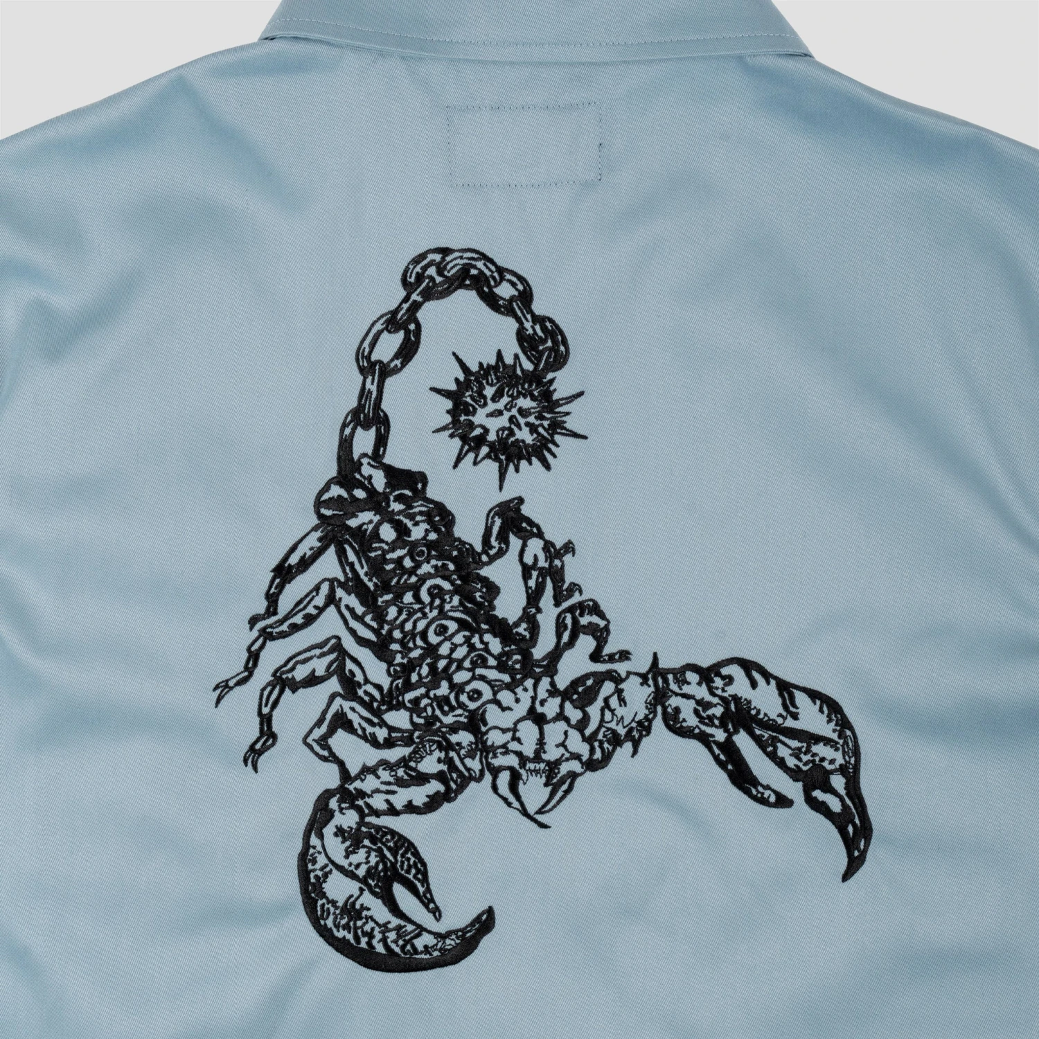 Welcome Mace Embroidered Twill Work Shirt Slate 4 Welcome Mace Embroidered Twill Work Shirt Slate - Image 4