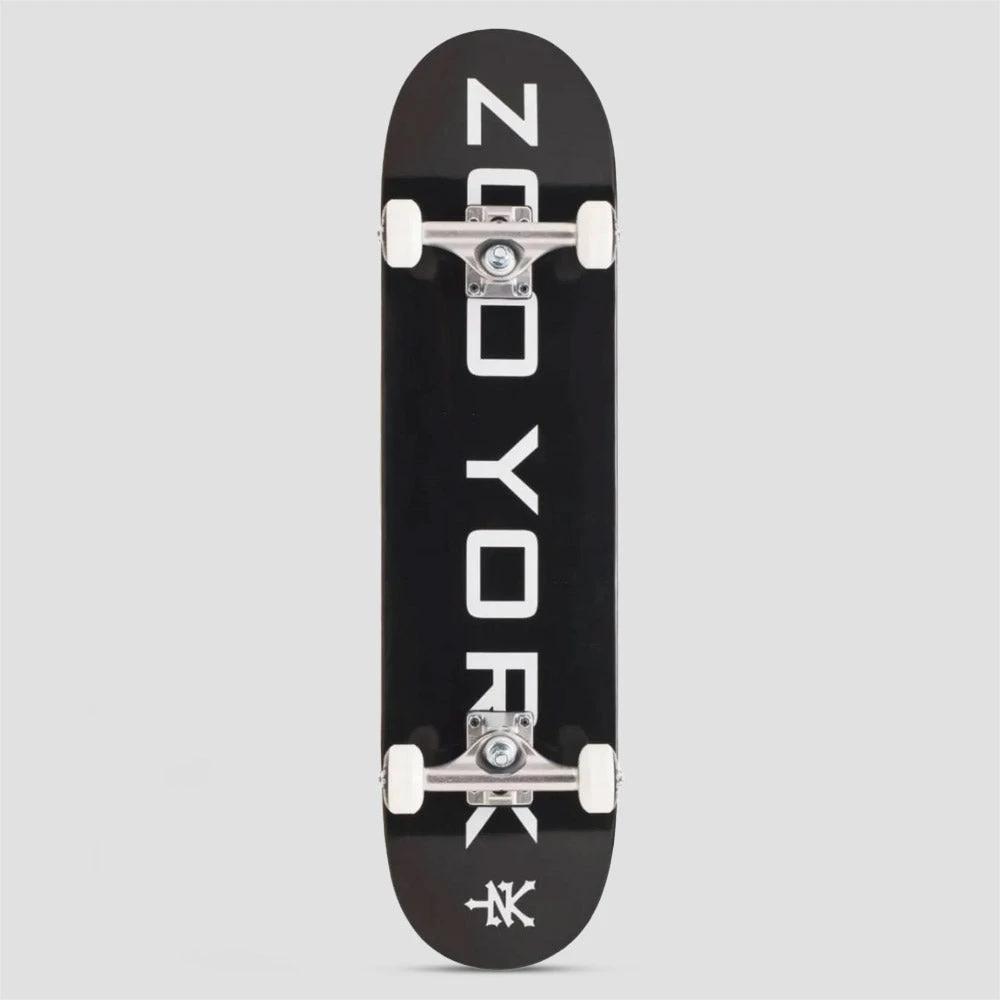 Zoo York 8 OG 95 Logo Block Complete Skateboard Black / White 1 Zoo York 8 OG 95 Logo Block Complete Skateboard Black / White