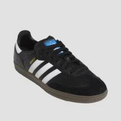 Adidas Samba OG Skate Shoes Core Black / Cloud White / Gum -Slam City Shop adidas footwear adidas samba og skate shoes core black cloud white gum 30332936683590