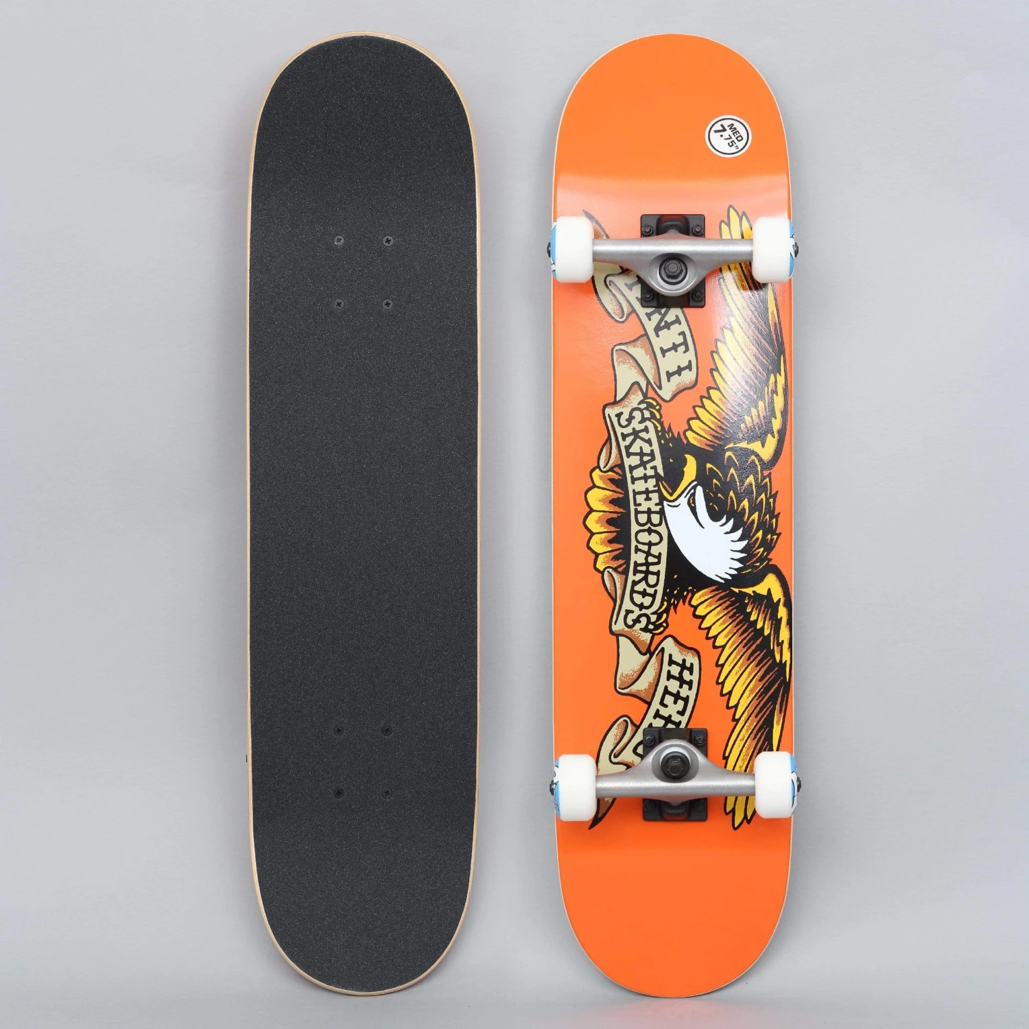 Anti Hero 7.75 Classic Eagle Medium Complete Skateboard Orange 1 Anti Hero 7.75 Classic Eagle Medium Complete Skateboard Orange