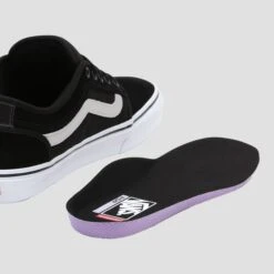 Vans Chukka Low Sidestripe Skate Shoes Black / White -Slam City Shop blk wht 003 9e52f74f 580b 49a7 934b 424515966b25