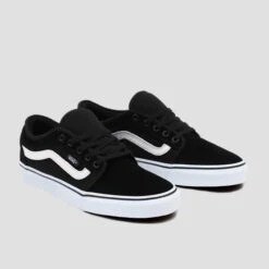 Vans Chukka Low Sidestripe Skate Shoes Black / White -Slam City Shop blk wht 004 697857c2 7ce4 4052 97e0 bbec5530f01d