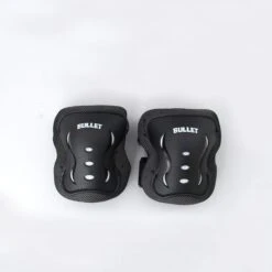 Bullet Blast V2 Triple Junior Skateboard Padset Black / White -Slam City Shop bullet pads bullet blast v2 triple junior skateboard padset black white 28290219311174