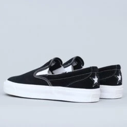 Converse One Star CC Slip Shoes Black / White / White -Slam City Shop converse footwear converse one star cc slip shoes black white white 11829422424134