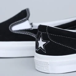 Converse One Star CC Slip Shoes Black / White / White -Slam City Shop converse footwear converse one star cc slip shoes black white white 11829428125766