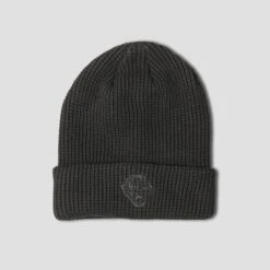 Dancer Waffle Knit Beanie Black