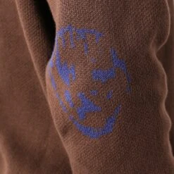 Dancer Elbow Logo Crew Knit Brown -Slam City Shop dancer crew dancer elbow logo crew knit brown 30067838746694