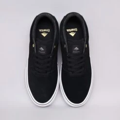 Emerica The Low Vulc Shoes Black / Gold / White -Slam City Shop emerica footwear emerica the low vulc shoes black gold white 28302868676678