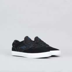 Emerica The Low Vulc Youth Shoes Black / Blue -Slam City Shop emerica footwear emerica the low vulc youth shoes black blue 13723362984006