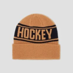 Hockey Stripe Beanie Mustard